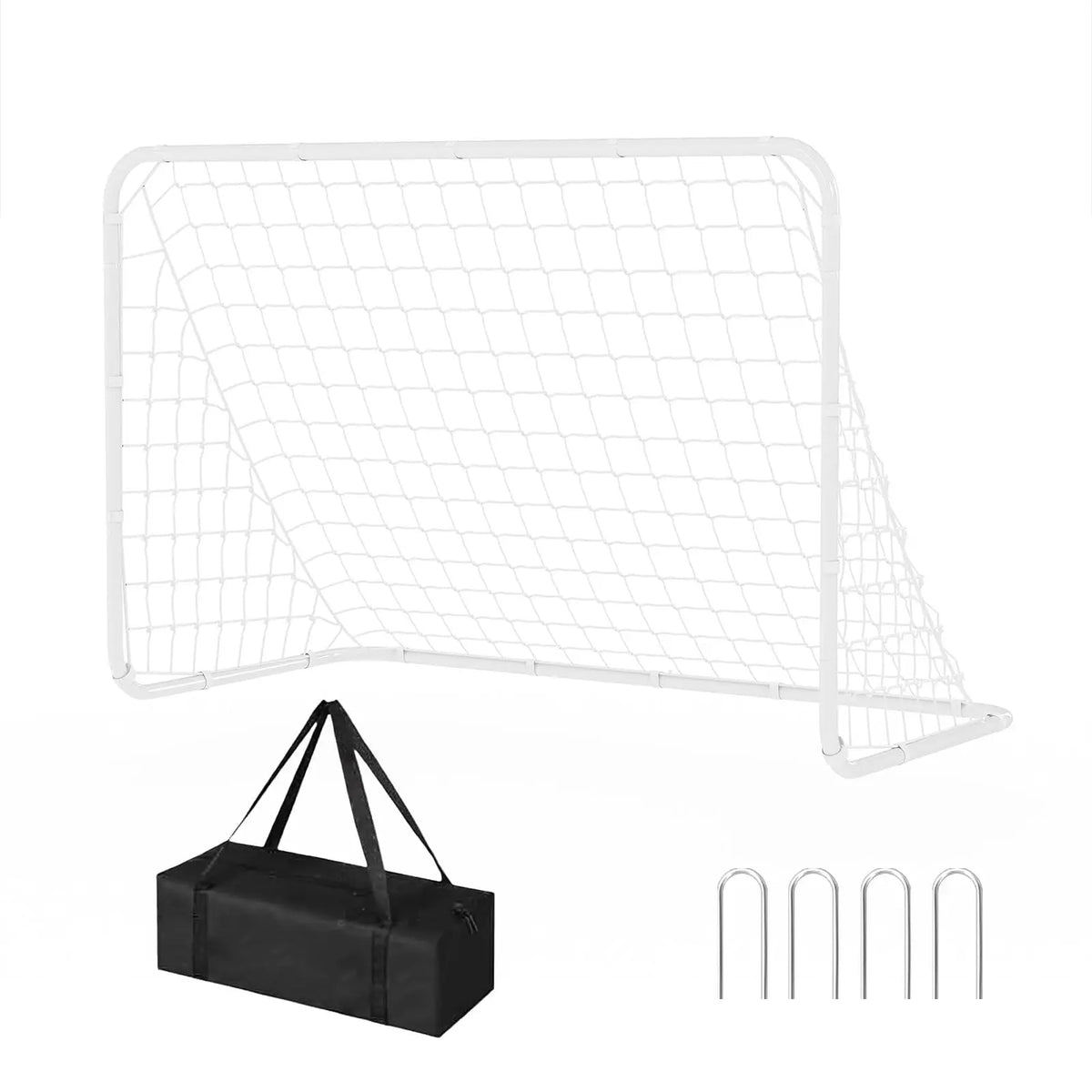 Soccer Goals, 12x6/ 6x4 FT Soccer Goal Set, Soccer Training Equipment Quick Setup, Portable Net Collapsible Metal Base