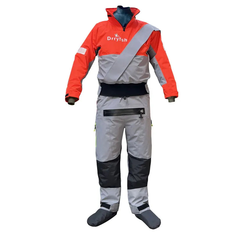 Drryfsh Mens Waterproof Breathable Drysuit For Kayaking And Paddling