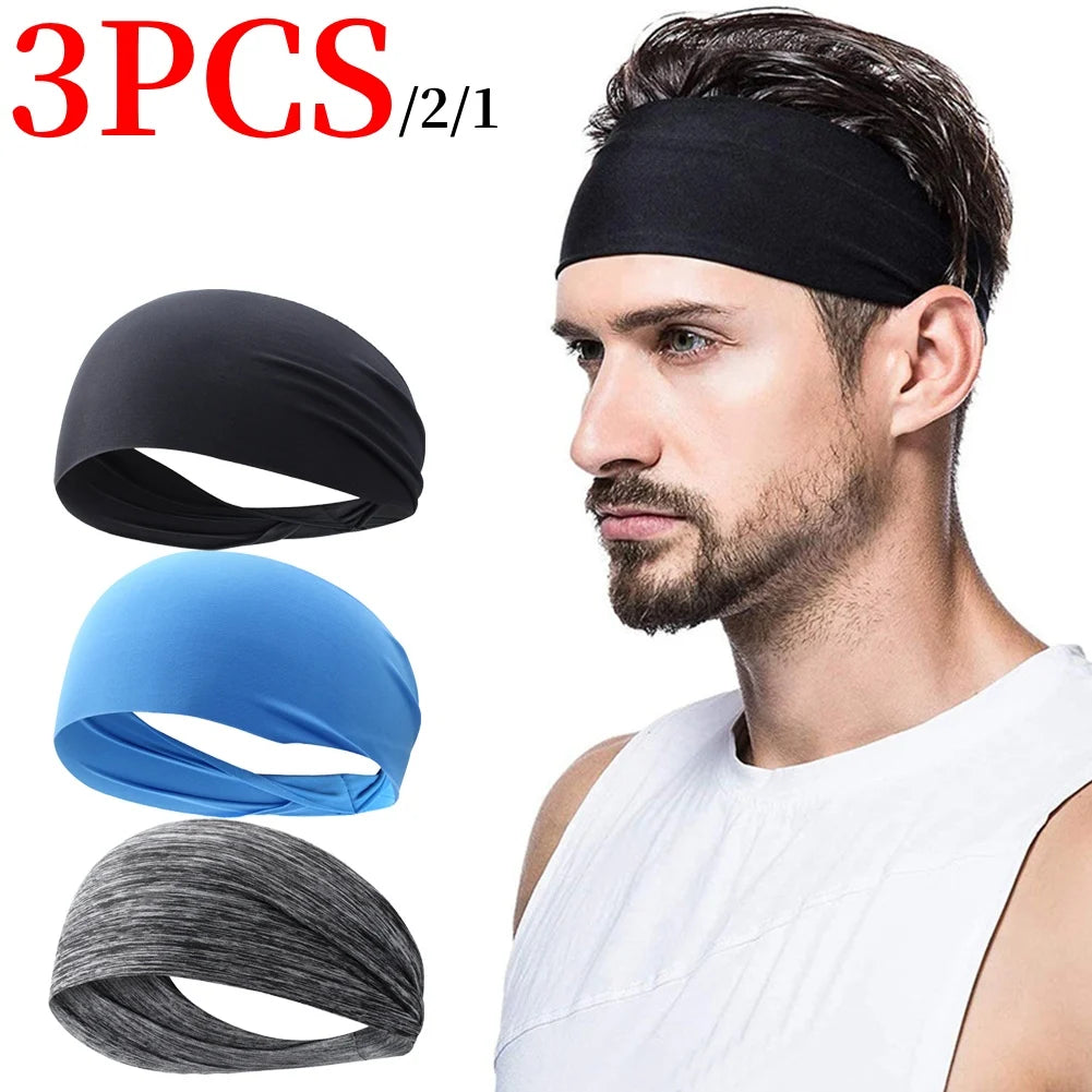 Sports Headbands For Men Woman Gym Yoga Sweat Hair Bands Soft Elastic Hairbands Stretch Outdoor Sport Sweatbands