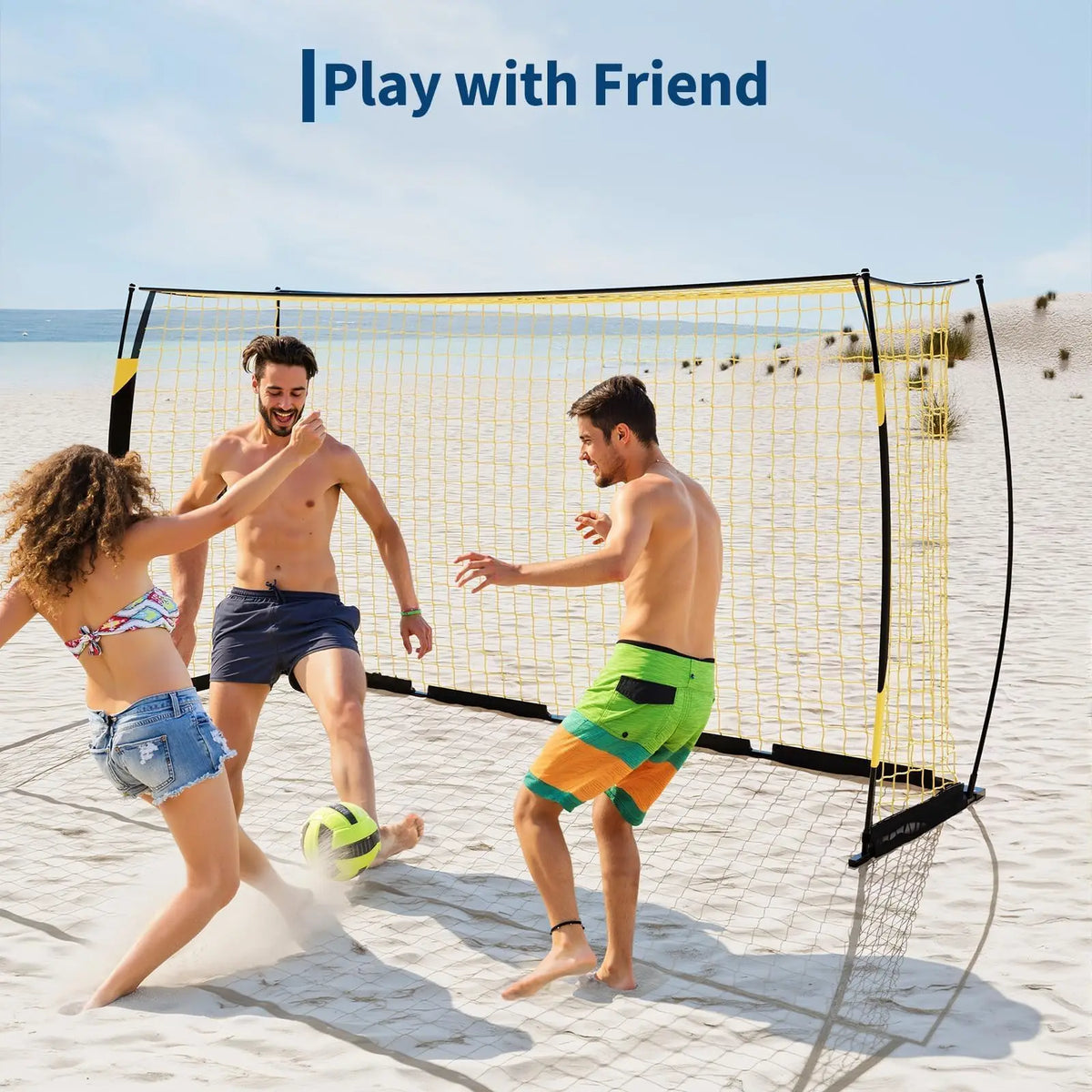 Soccer Goals, 12x6/ 6x4 FT Soccer Goal Set, Soccer Training Equipment Quick Setup, Portable Net Collapsible Metal Base
