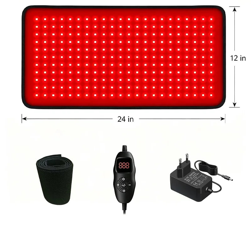 NEW 242LEDs Red Light Therapy Mat for Back Waist 660nm&850nm Infrared Light Therapy Triple Chips LED Light Therapy Pad for Body