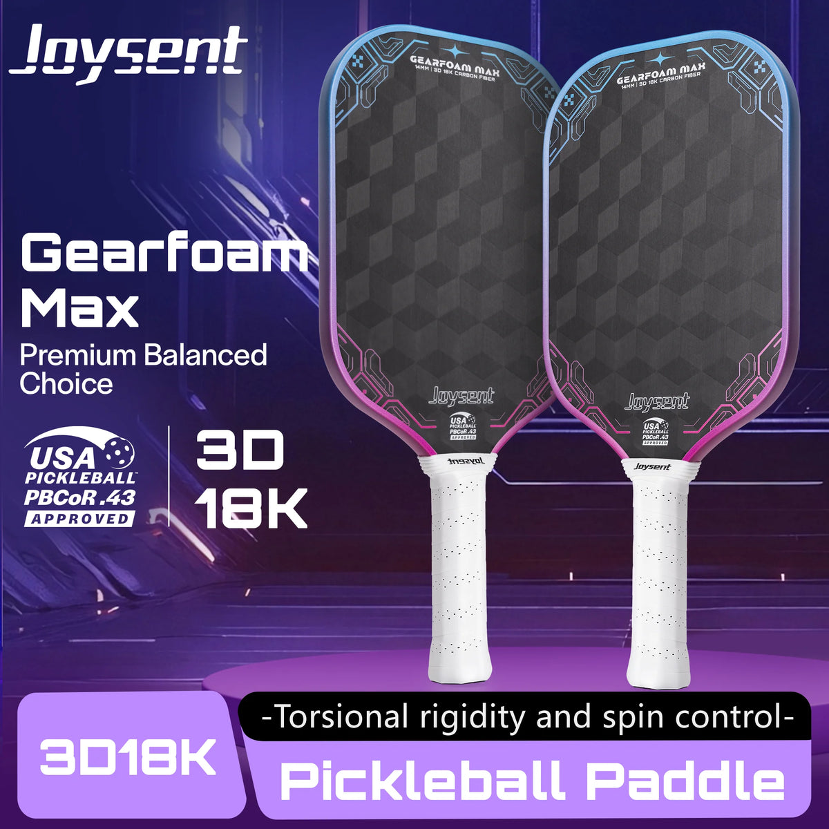 Joysent Usapa Certified 3D Carbon Fiber Pickleball Paddle