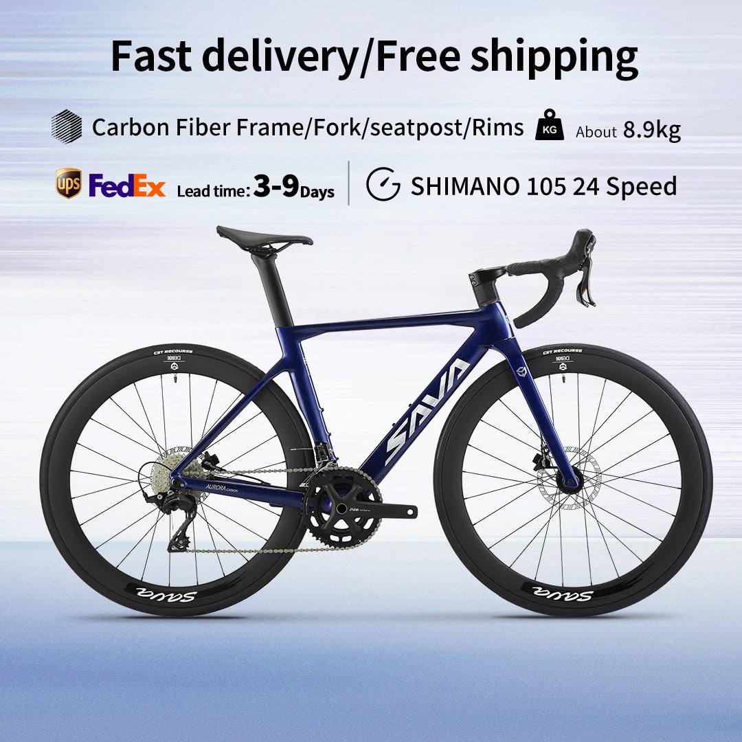 SAVA A7L Carbon Road Bike Featuring Shimano 105 Gearing