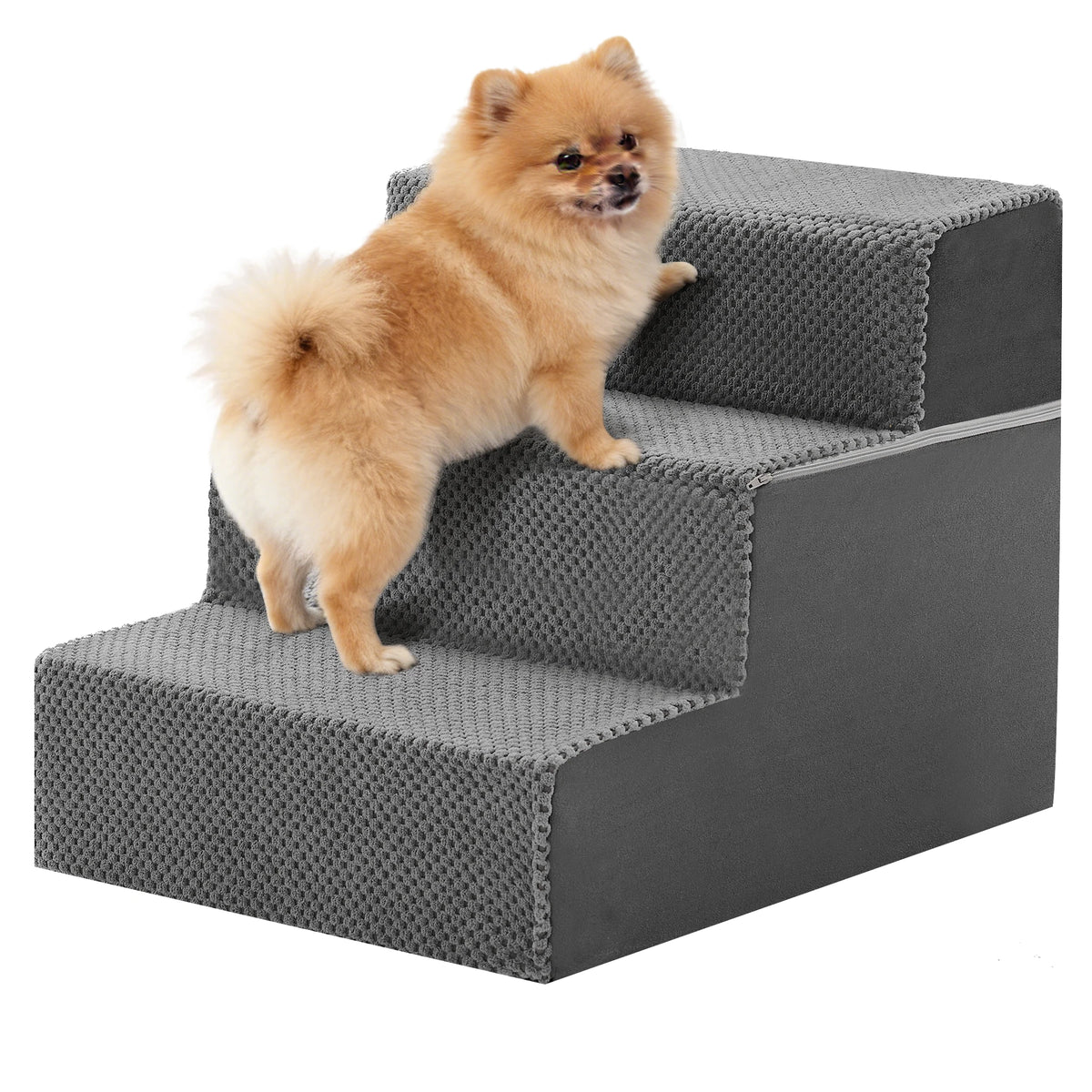 JHK Angled Foam Dog Stairs For Small Dogs Non Slip