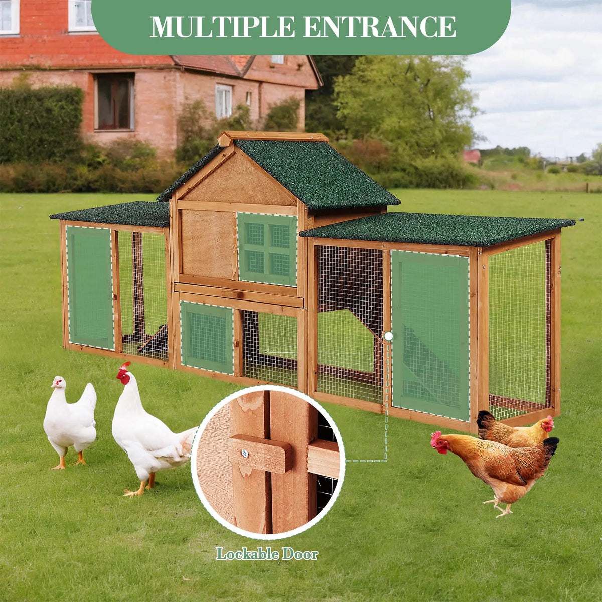 DishyKooker 2 Story Bunny Hutch Outdoor Rabbit Cage With Double Runs