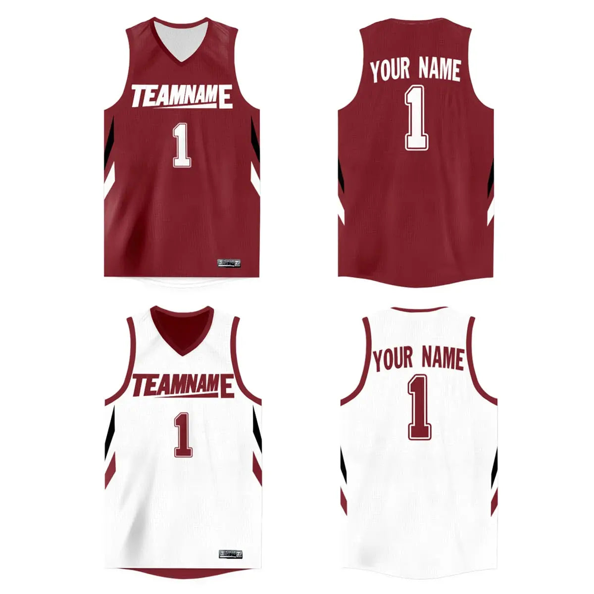 WAKDOP Custom Reversible Basketball Jersey With Team Name And Number