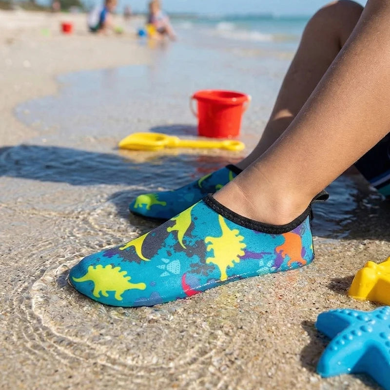 Kids Water Shoes Summer Swimming Beach Barefoot Sneakers Cute Baby Swimming Aqua Shoes Quick-Dry Foldable Surf Sea Slippers