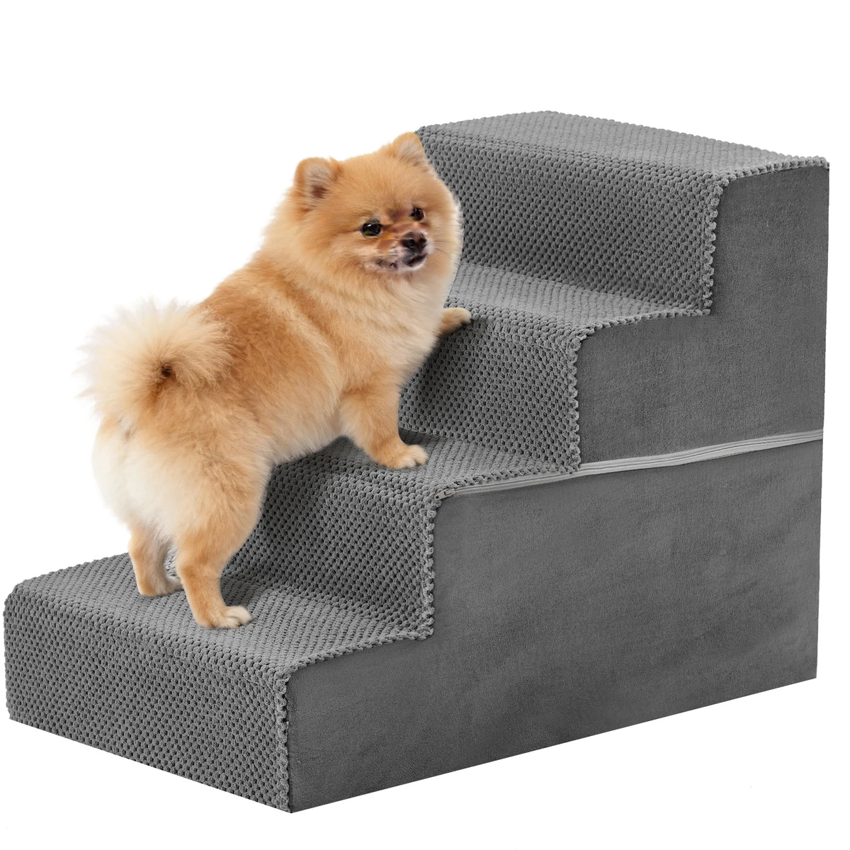 JHK Angled Foam Dog Stairs For Small Dogs Non Slip