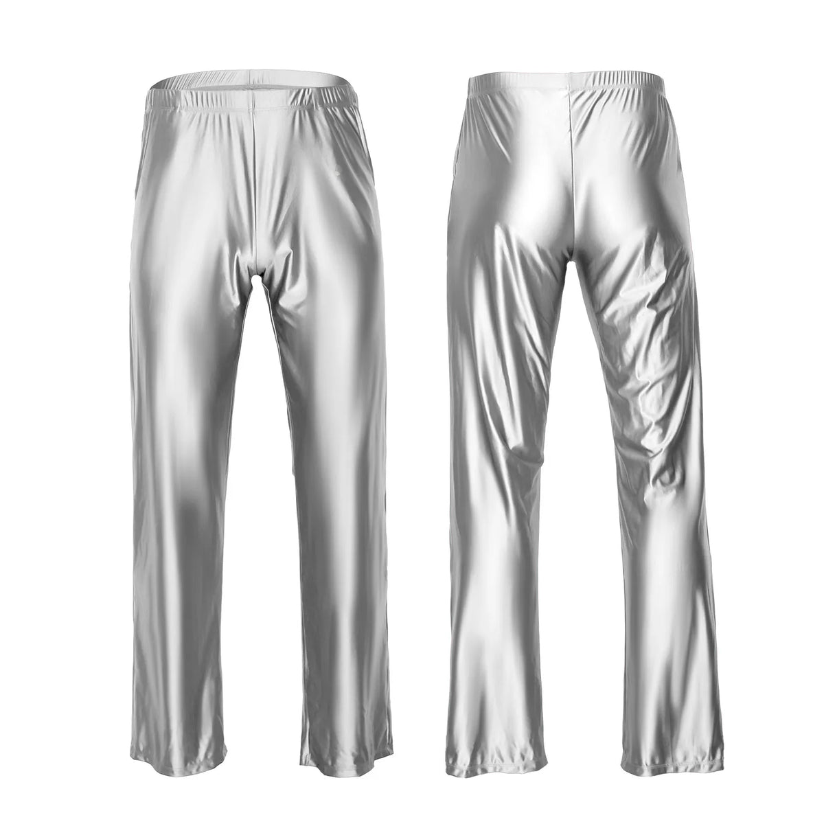 X Clock Nyoung Men Shiny Satin Swim Pants Comfortable Activewear