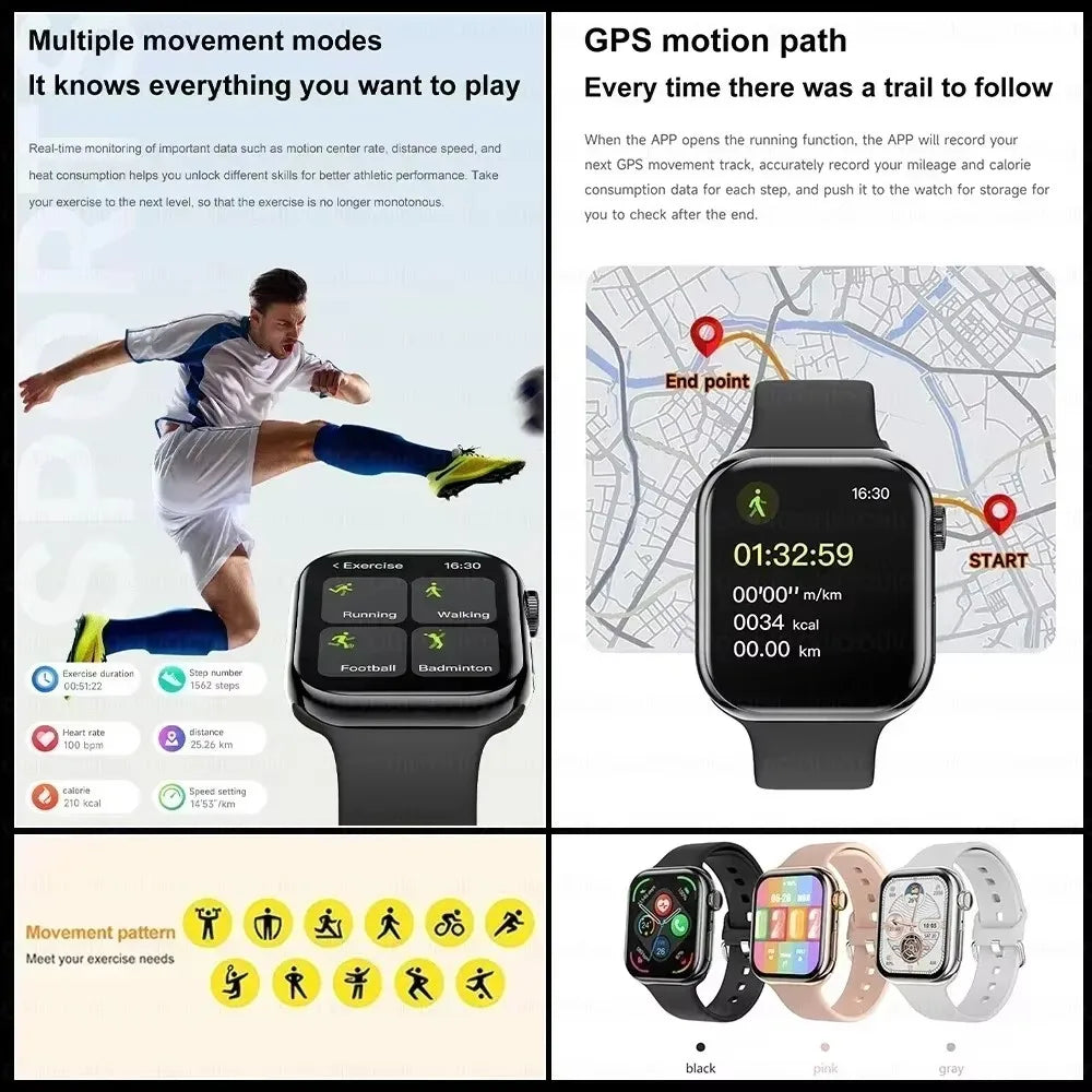 Waterproof Nfc Smartwatch With Bluetooth Calling And Heart Rate