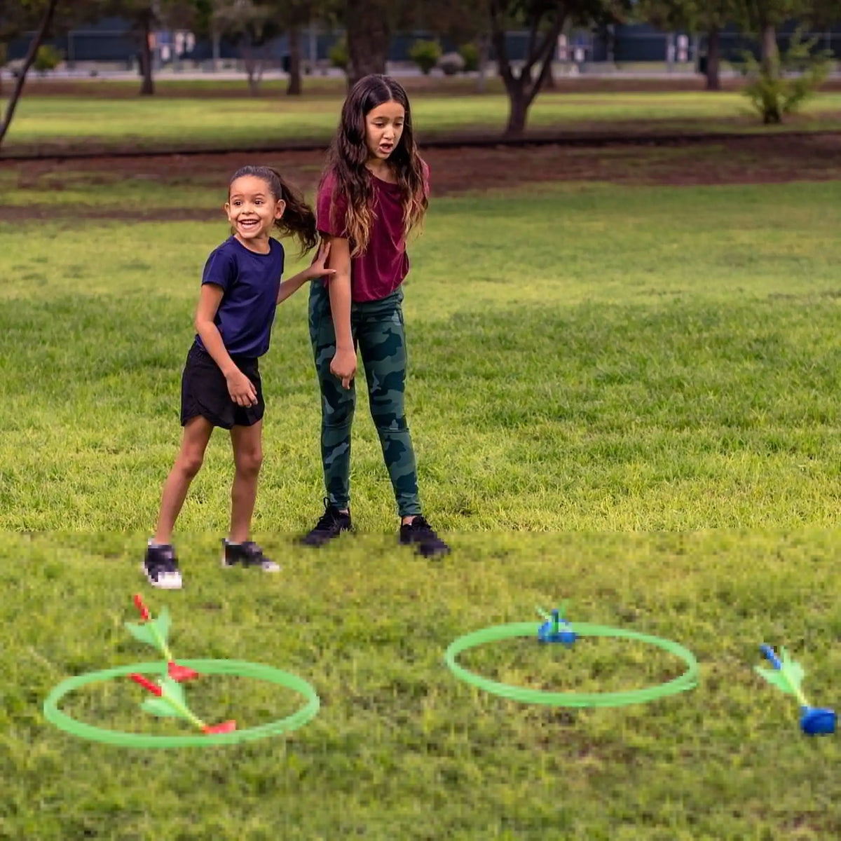 Joyfy 6 Piece Glow In The Dark Lawn Darts Yard Game Set For Family Outdoor Fun
