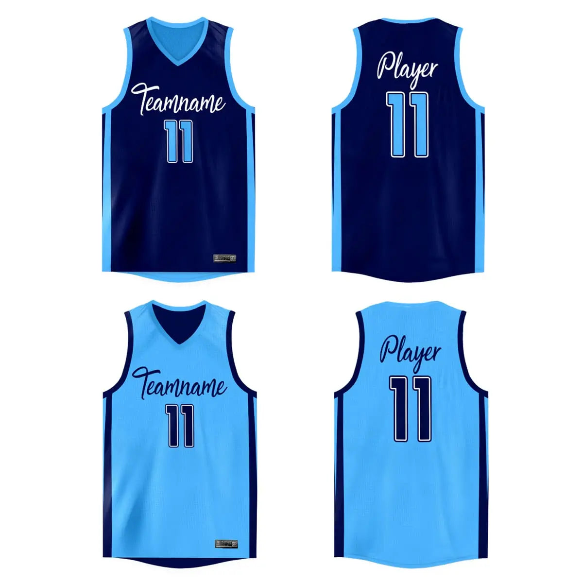 WAKDOP Custom Reversible Basketball Jersey With Team Name And Number