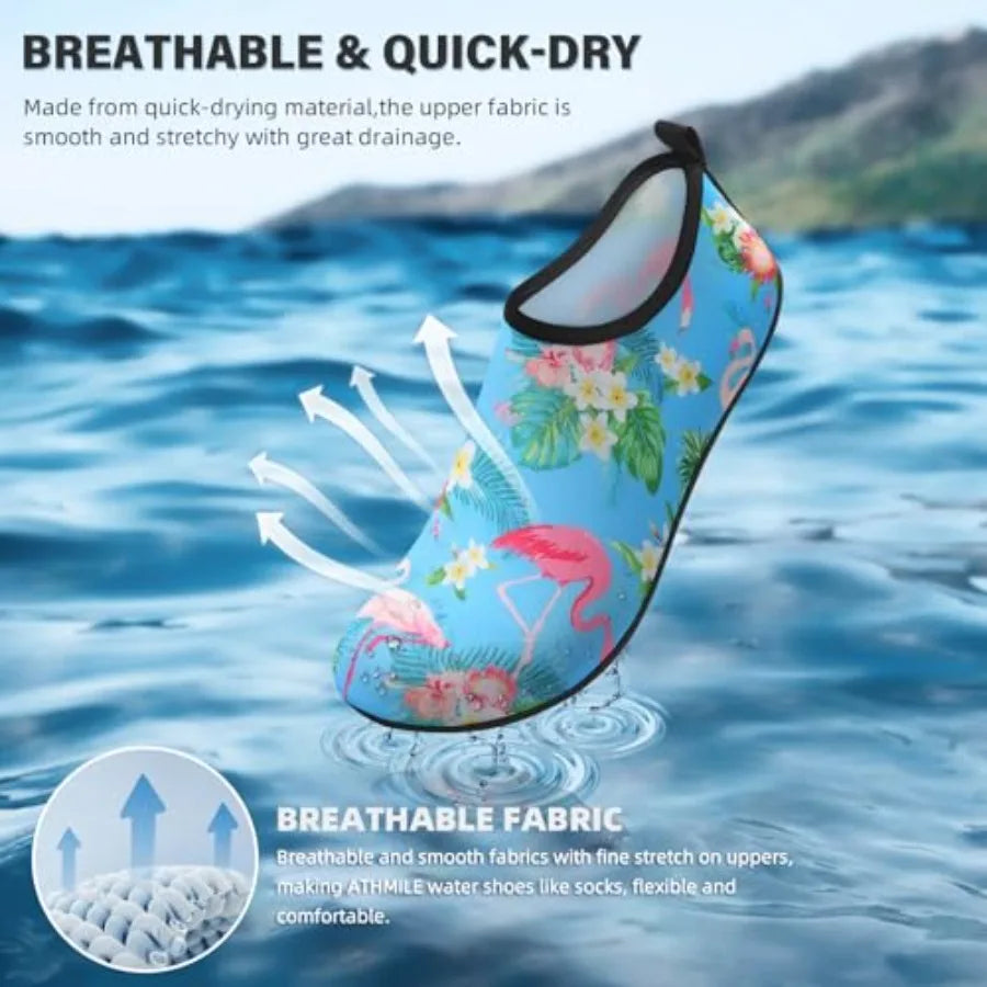 Athmile Women Barefoot Water Shoes Quick Dry Aqua Socks