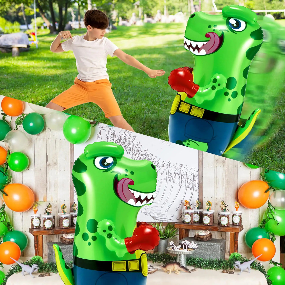 Joyfy T Rex Punching Bag For Kids With Bounce Back