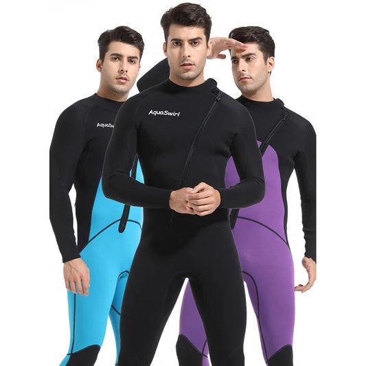 Neoprene Diving Wetsuit For Men Scuba Surf Fishing Underwater Gear