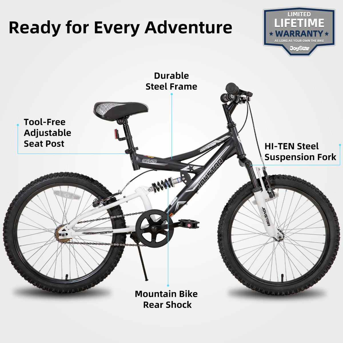 Joystar 20 Inch Kids Mountain Bike Dual Suspension
