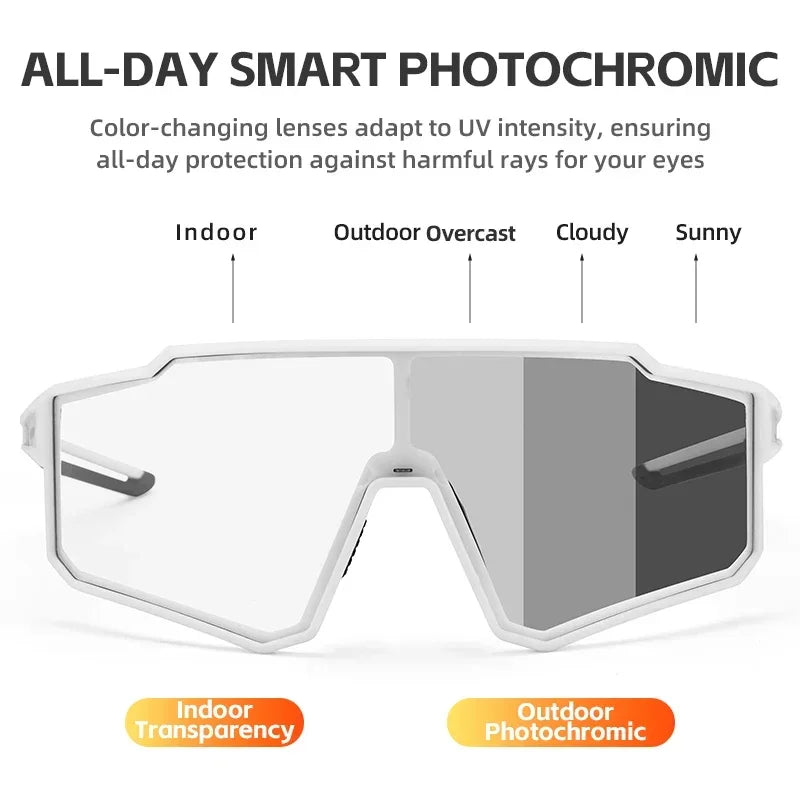 Rockbros Polarized Photochromic Cycling Glasses For UV400 Protection