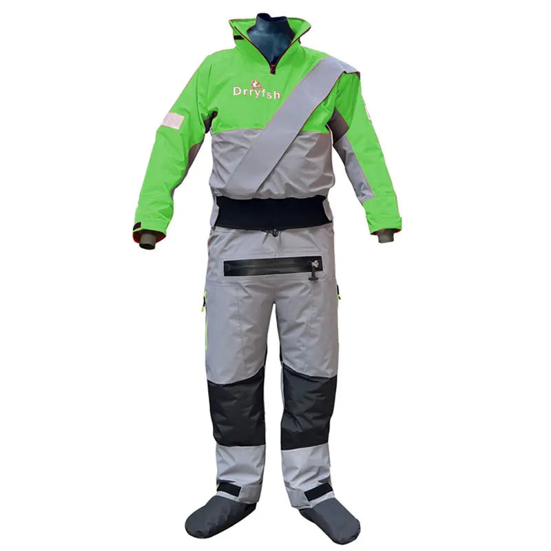 Drryfsh Mens Waterproof Breathable Drysuit For Kayaking And Paddling