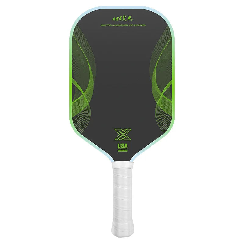 Professional Pickleball Paddles - 16mm Thick, T700 Matte CF Face, PP High-Elastic Honeycomb Core Lightweight Pickle Ball Paddle