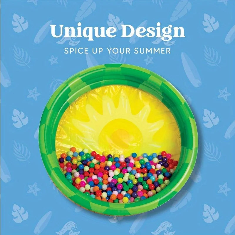 Joyfy 3 Pack Inflatable Kiddie Pools Watermelon Pineapple Cupcake Design