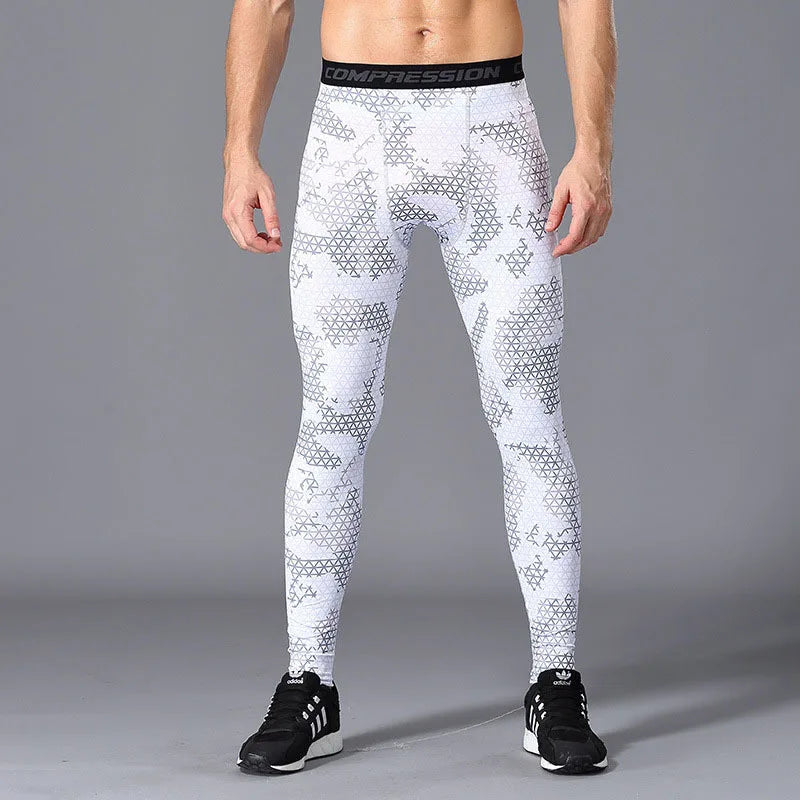 Men Camouflage Sports Leggings Men Running Training Compression Leggings Quick Dry Trousers Fitness Pants Running Jogging Tights