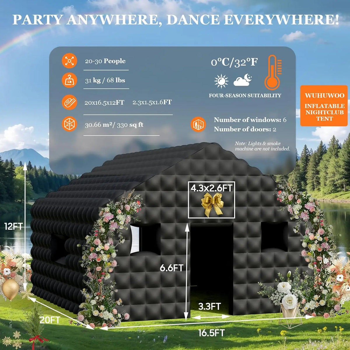 Ybzchlm Commercial Inflatable Nightclub Party Celebration Tent