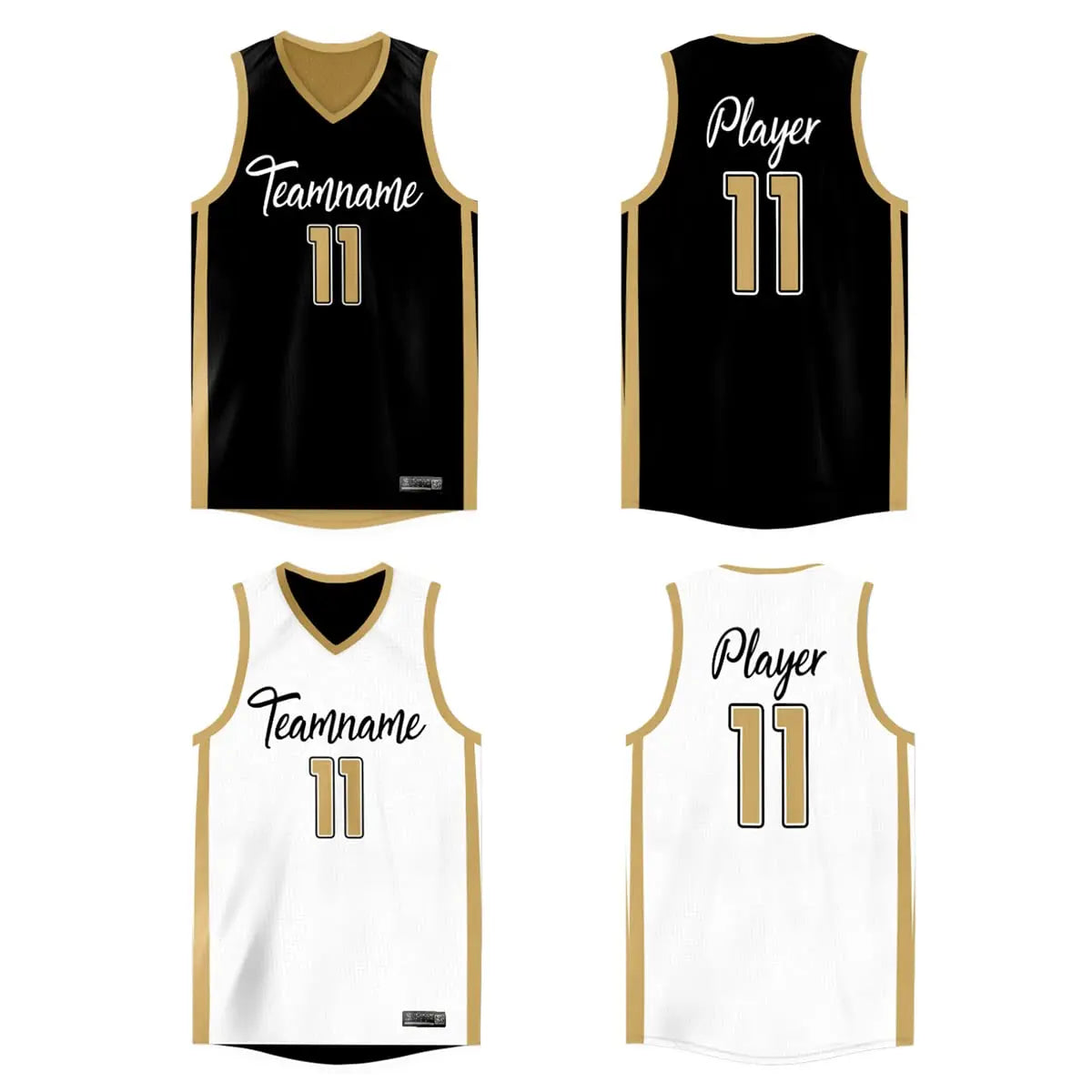 WAKDOP Custom Reversible Basketball Jersey With Team Name And Number