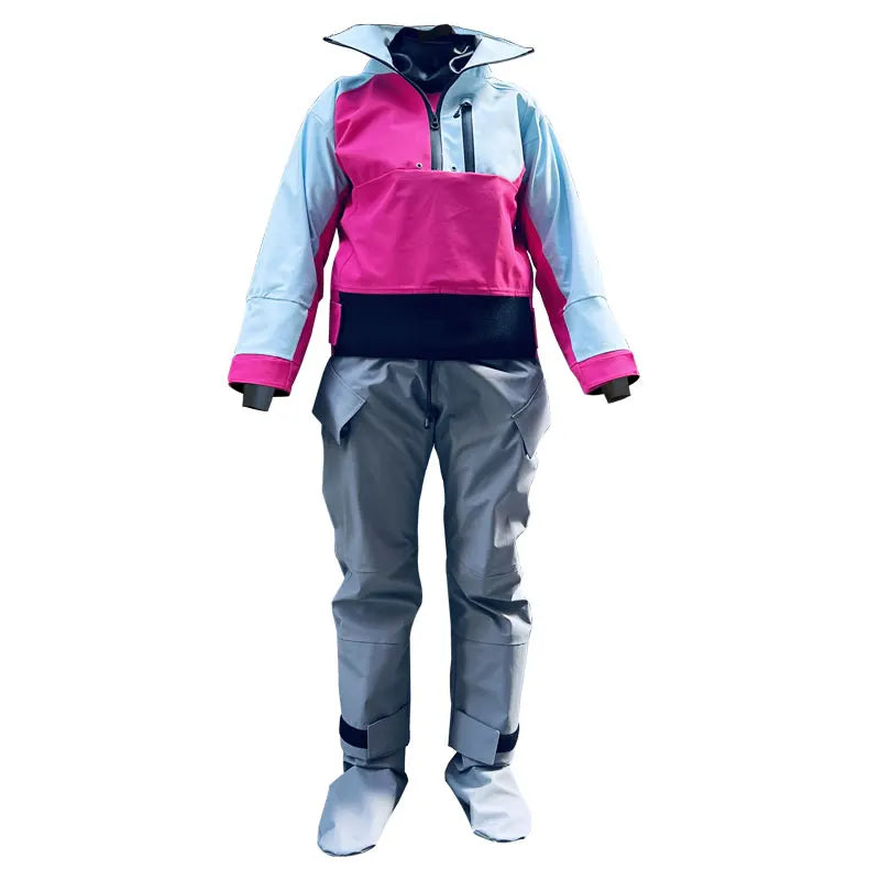 Women's Waterproof Dry Suit For Cold Water Kayaking Sports