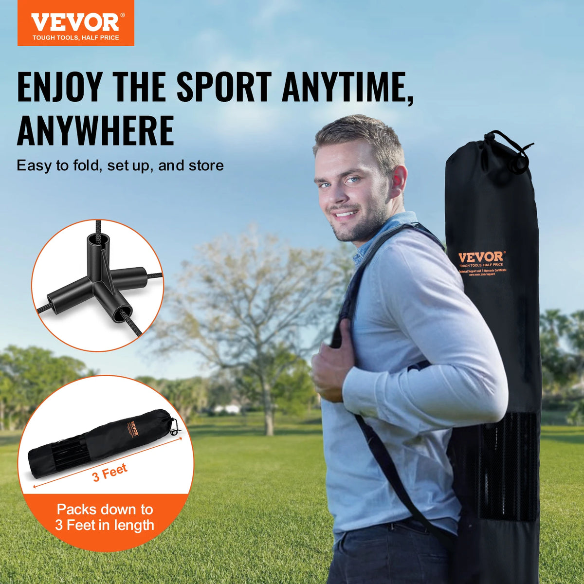 Adjustable Badminton Net Set For Outdoor Court Games