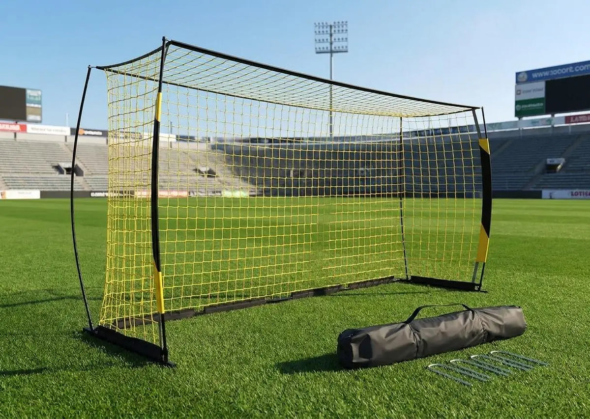 Soccer Goals, 12x6/ 6x4 FT Soccer Goal Set, Soccer Training Equipment Quick Setup, Portable Net Collapsible Metal Base