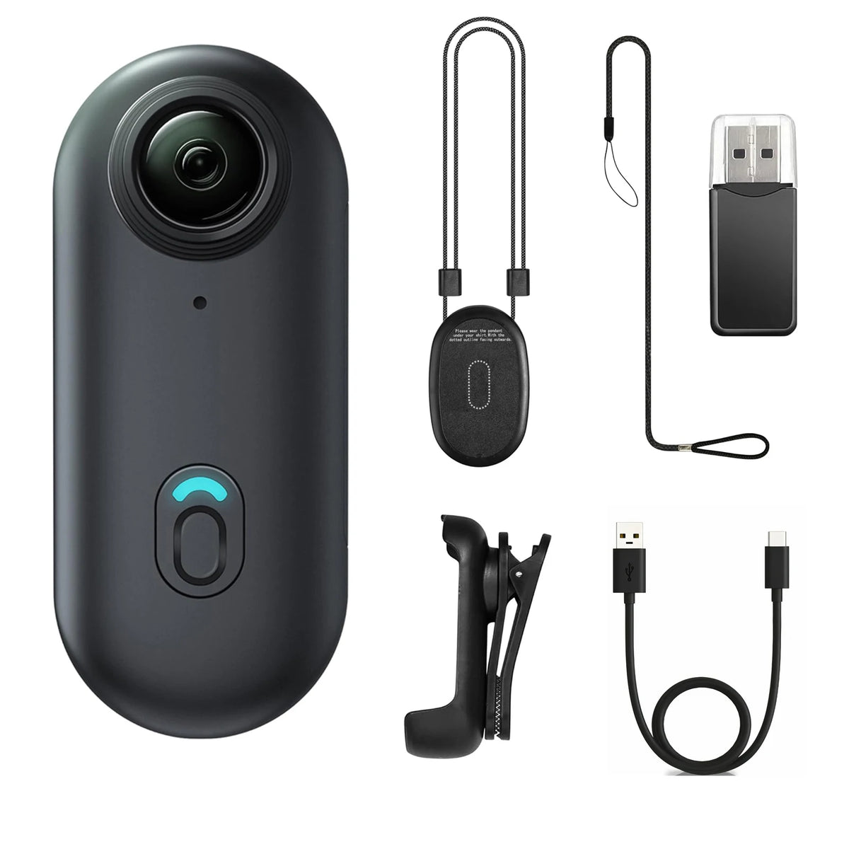 4K Mini WIFI Action Camera 128GB Thumb POV Portable Video Recorder with IPX7 Waterproof Camcorder Helmet Mount Vlogging (Black)
