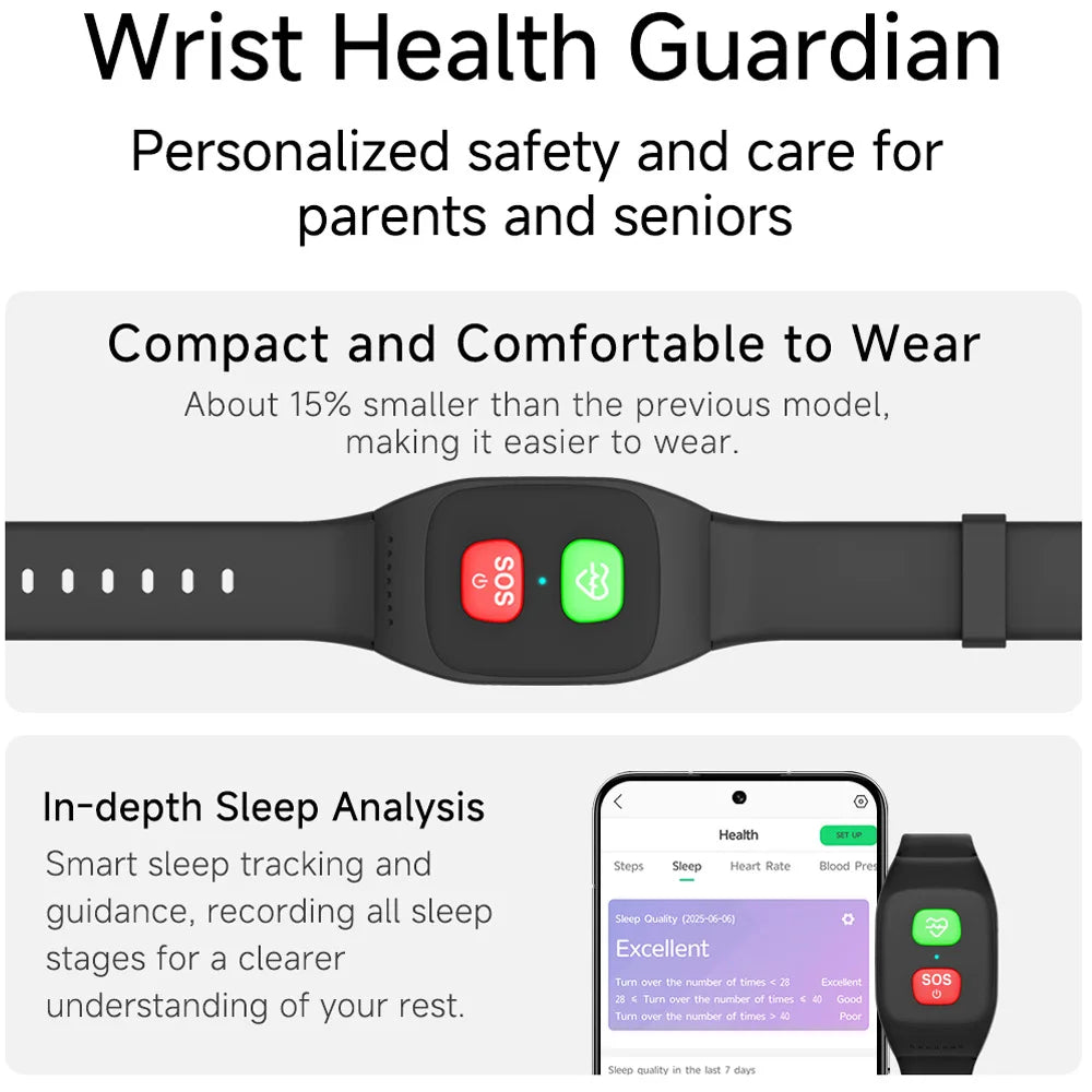 4G Elderly alarm GPS Watch 2G GPS Tracking Bracelet Health monitor SOS IP67 Waterproof Locator Fall Alert Tracker for Old People