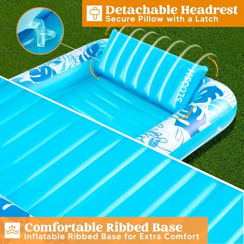 Joyfy 4 In 1 Inflatable Suntan Pool Tub Float With Two Drink Holders