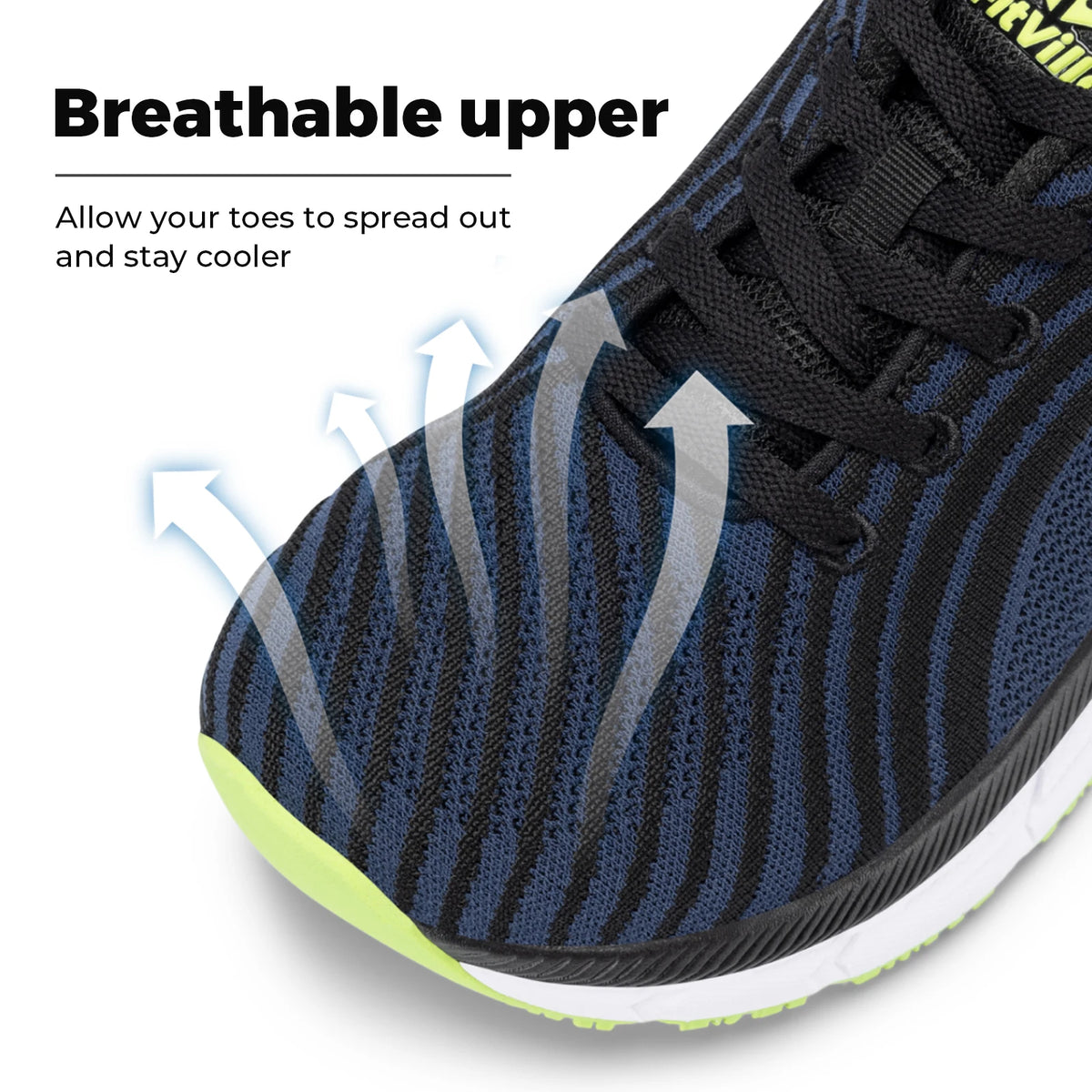 Fitville Men's FlowCore Running Shoes Wide Toe Box Cushioned