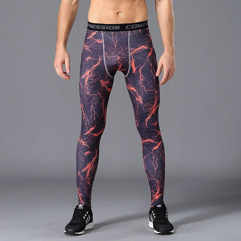 Men Camouflage Sports Leggings Men Running Training Compression Leggings Quick Dry Trousers Fitness Pants Running Jogging Tights