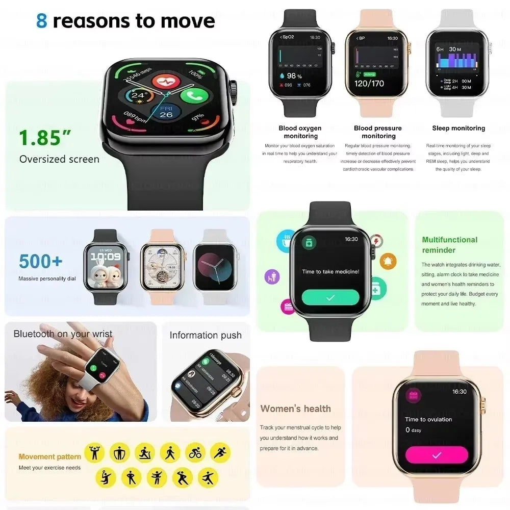Waterproof Nfc Smartwatch With Bluetooth Calling And Heart Rate